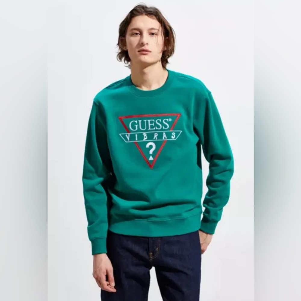 Guess x J. Balvin vibes vibras sweatshirt, green, size M